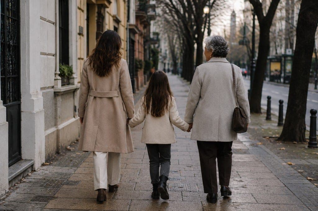 Tres generaciones caminando juntas